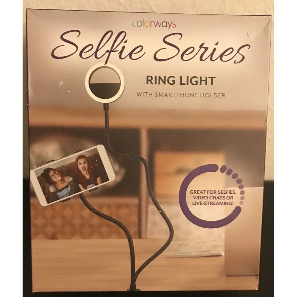 Selfie Series Ring Light With Smartphone Holder Great For Selfies Video Chats Or
